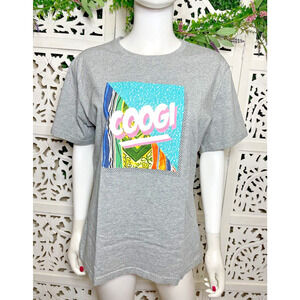 Coogi Sport Women's Gray Jersey Cotton T-shirt Size XL